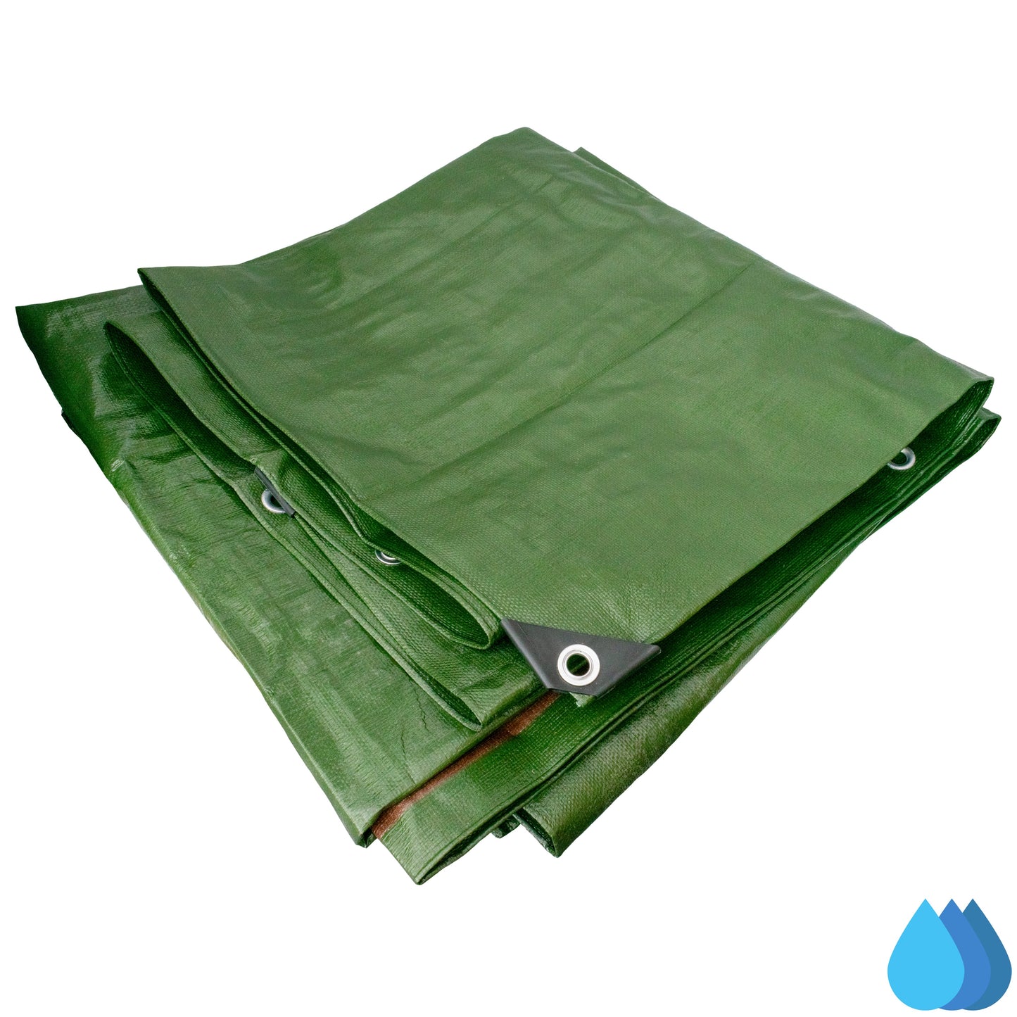 1.5m x 2m Green & Brown Tarpaulins, L-Grade 200 GSM
