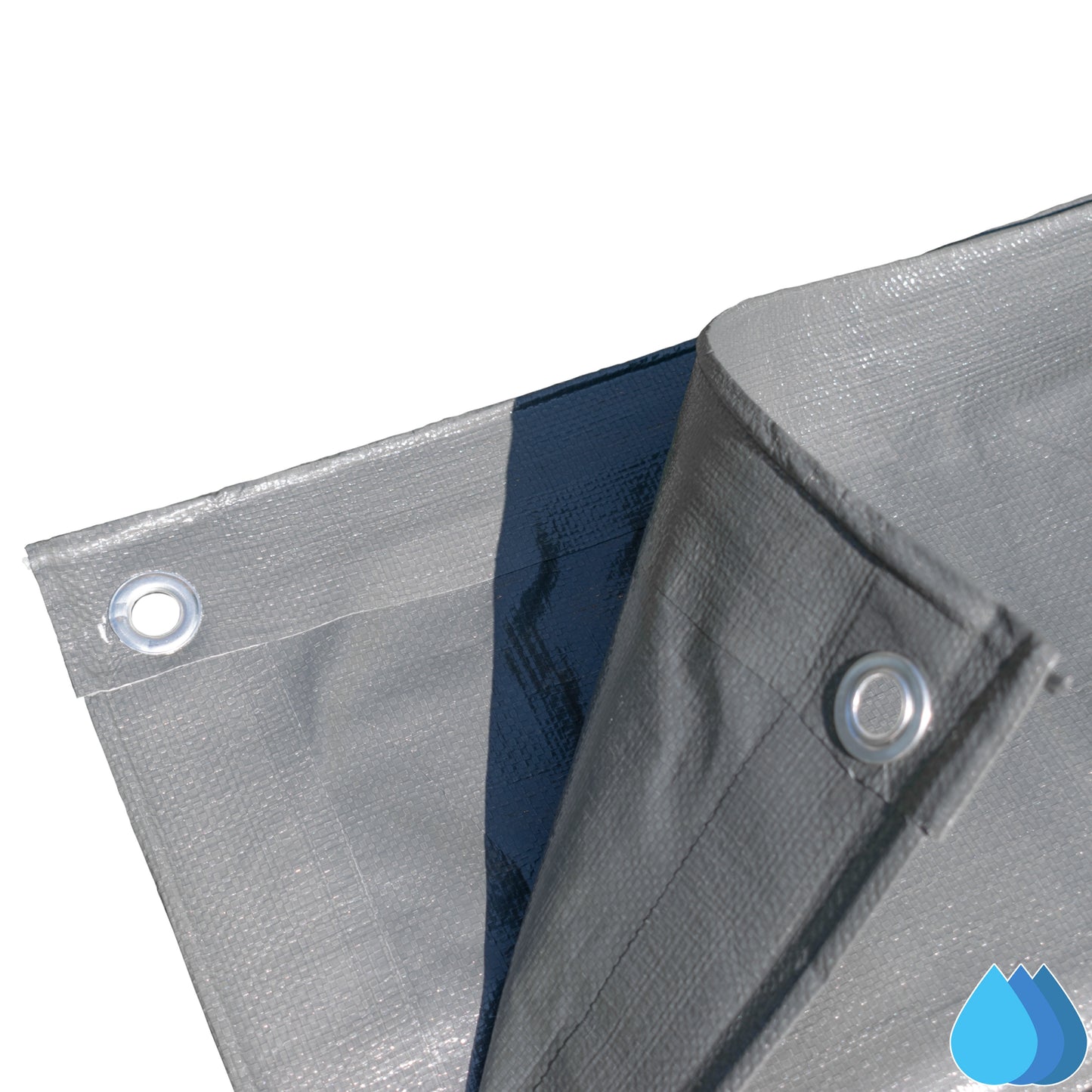 3m x 4m Grey Tarpaulins, L-Grade 200 GSM