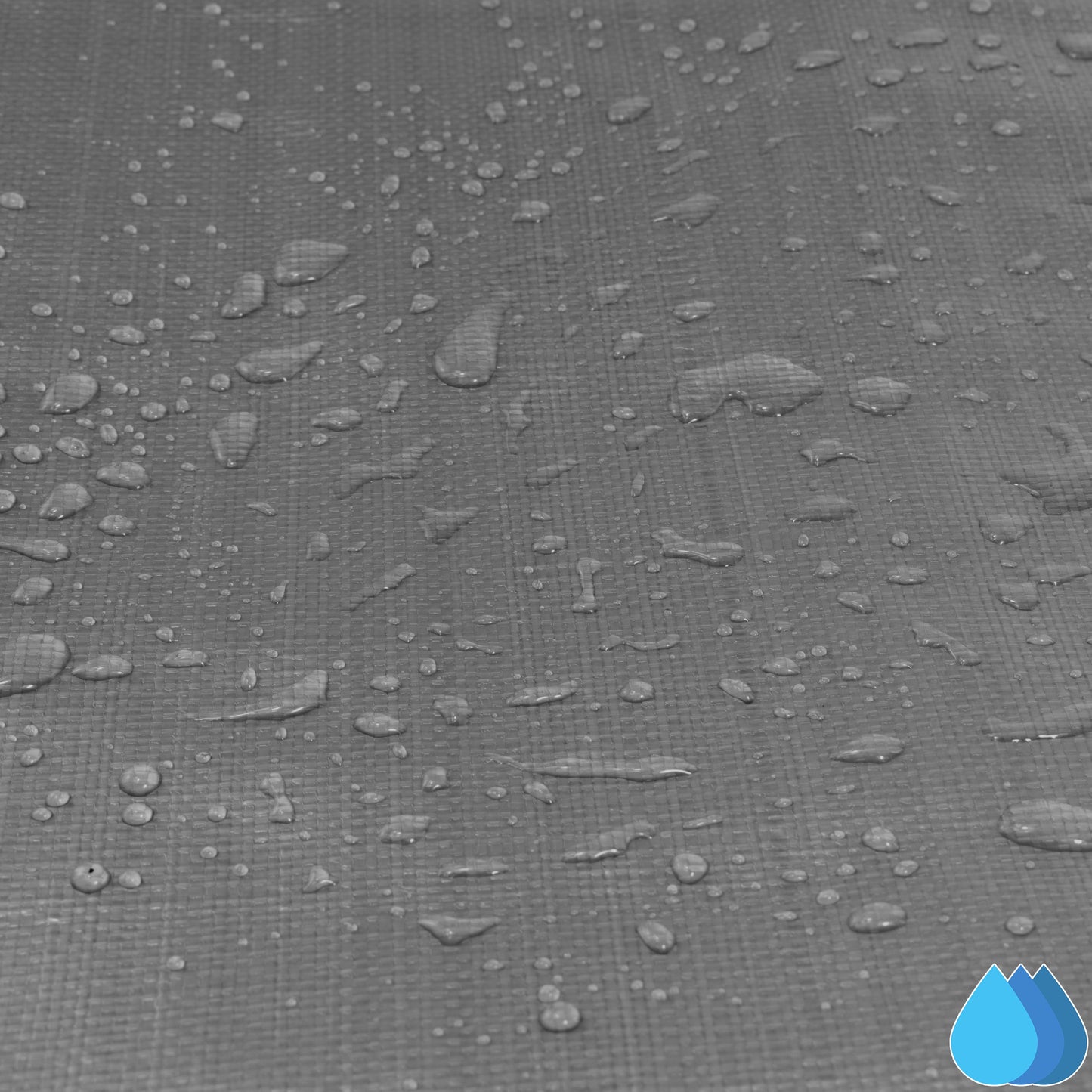 3m x 4m Grey Tarpaulins, L-Grade 200 GSM