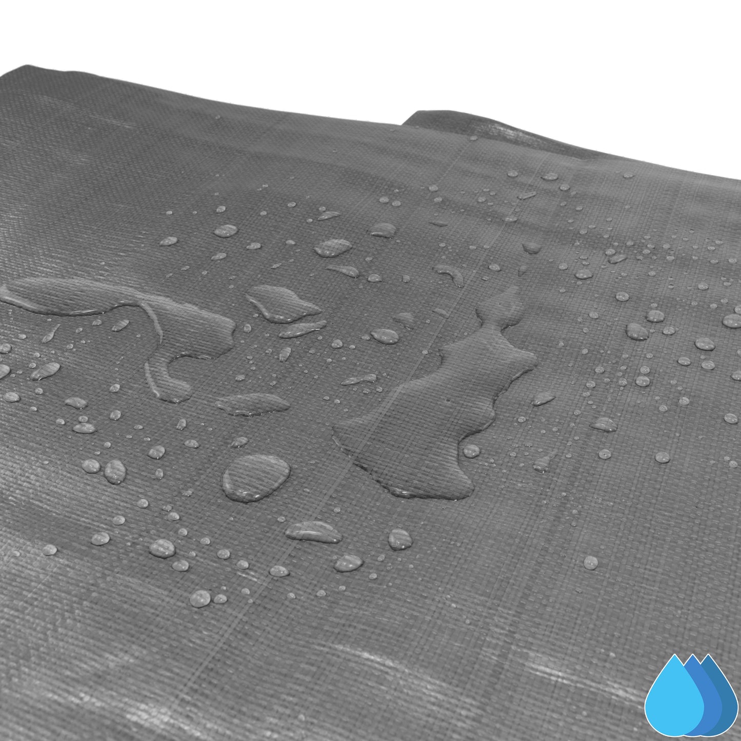 3m x 4m Grey Tarpaulins, L-Grade 200 GSM