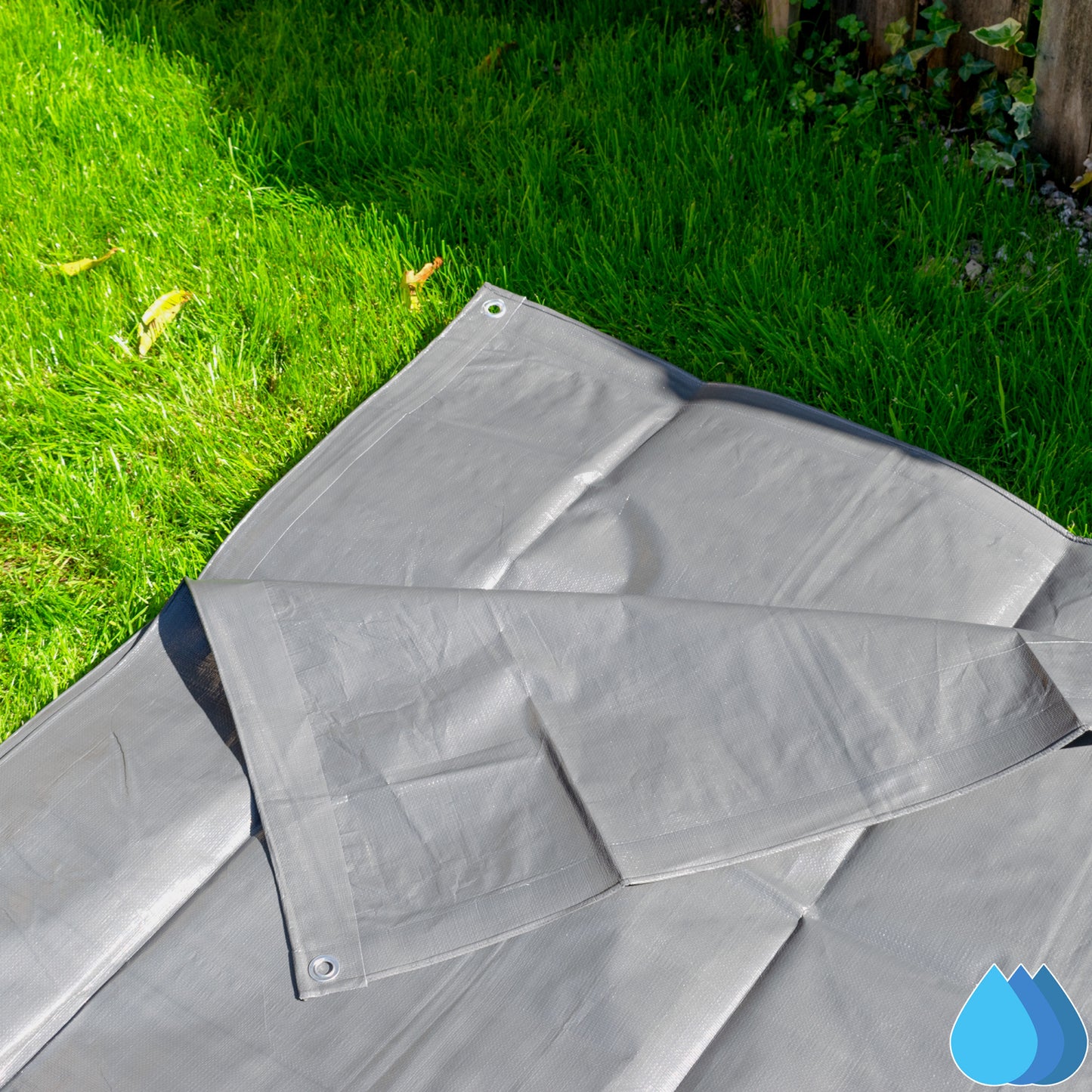 3m x 4m Grey Tarpaulins, L-Grade 200 GSM