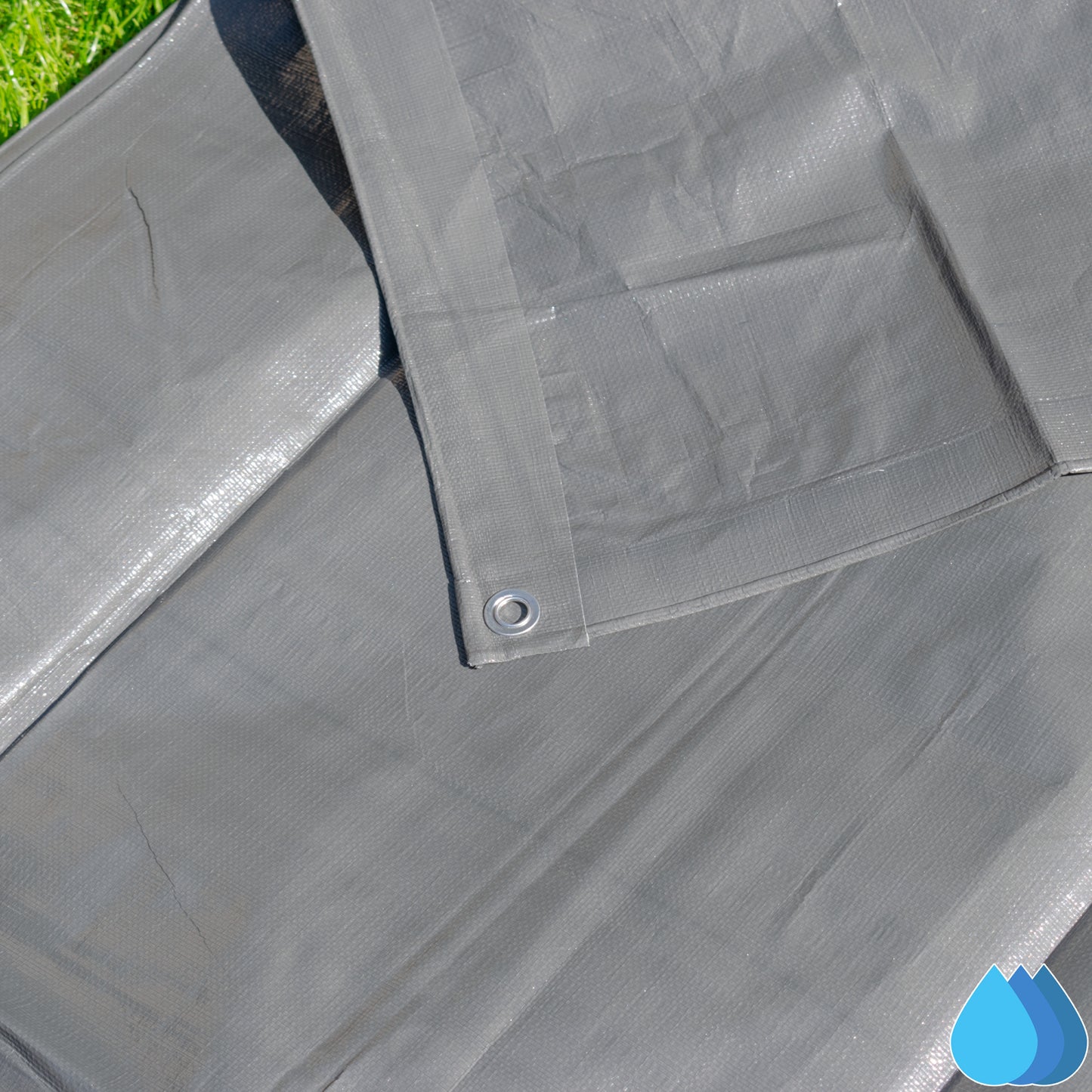 3m x 4m Grey Tarpaulins, L-Grade 200 GSM