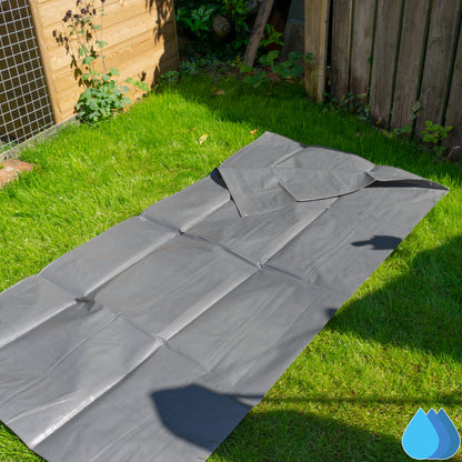 3m x 4m Grey Tarpaulins, L-Grade 200 GSM