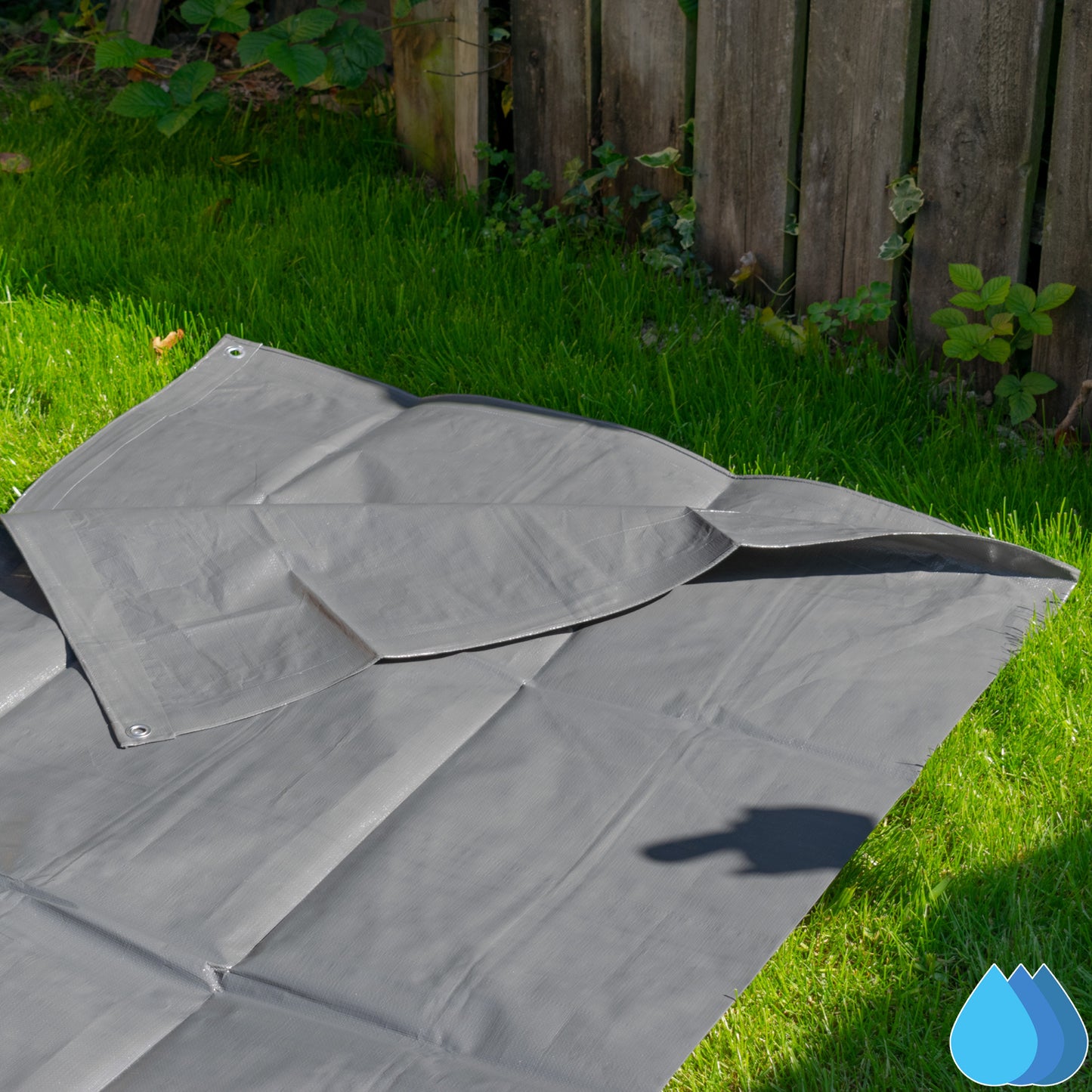 3m x 4m Grey Tarpaulins, L-Grade 200 GSM