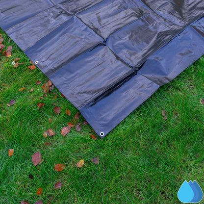 2m x 4m Black & Silver Tarpaulins, L-Grade 220 GSM