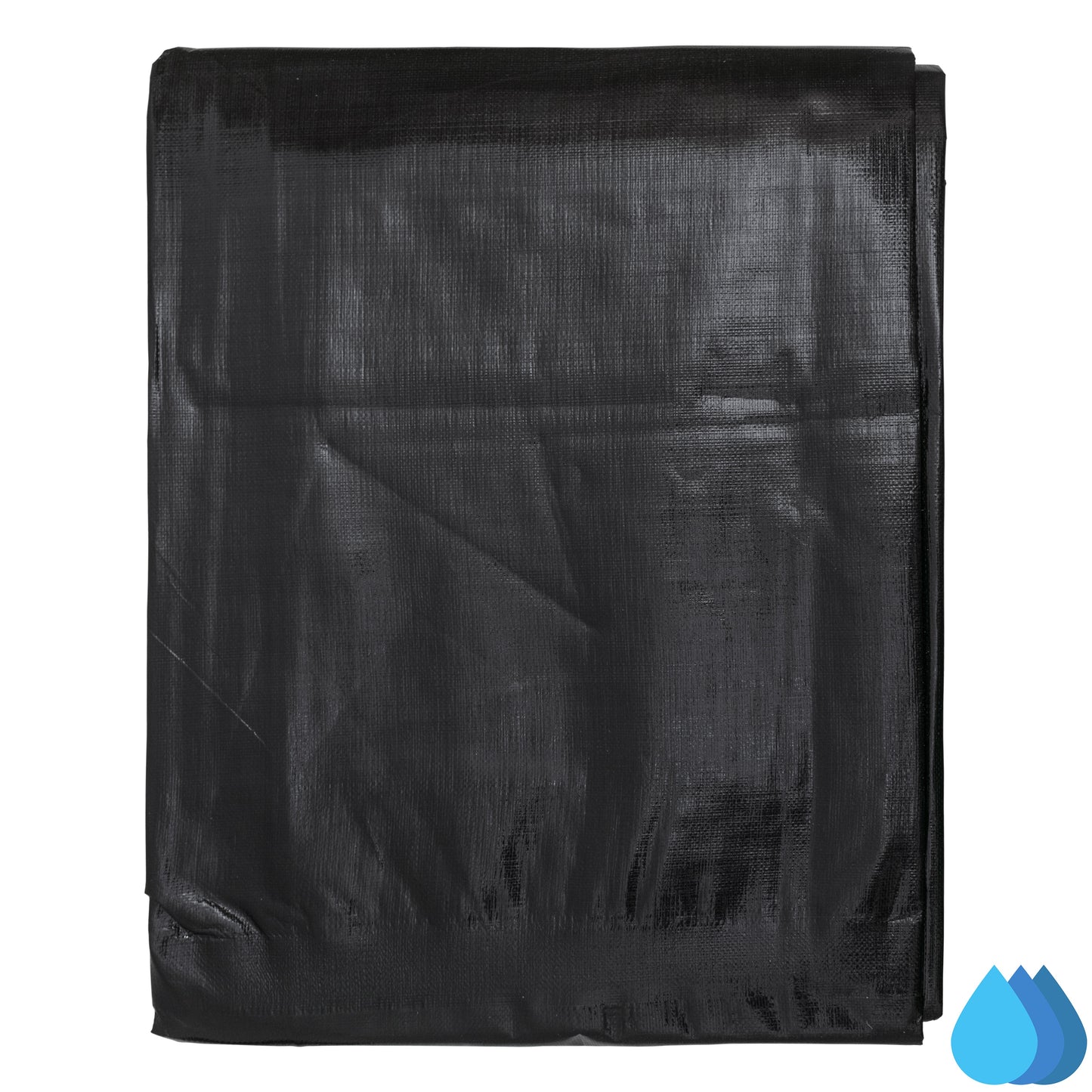2m x 2m Black & Silver Tarpaulins, L-Grade 220 GSM