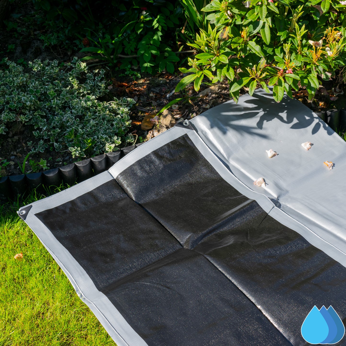 4m x 4m Silver Tarpaulins, XL-Grade 260 GSM