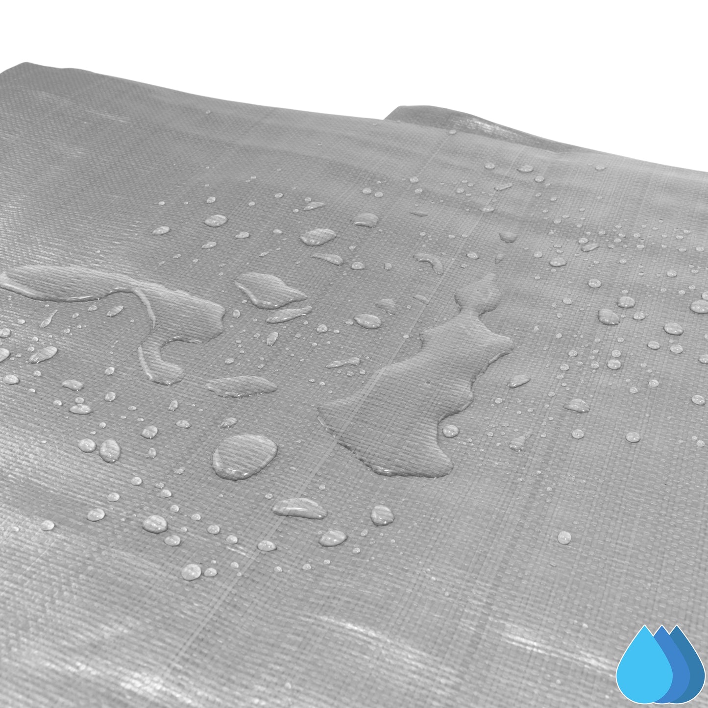 4m x 4m Silver Tarpaulins, XL-Grade 260 GSM