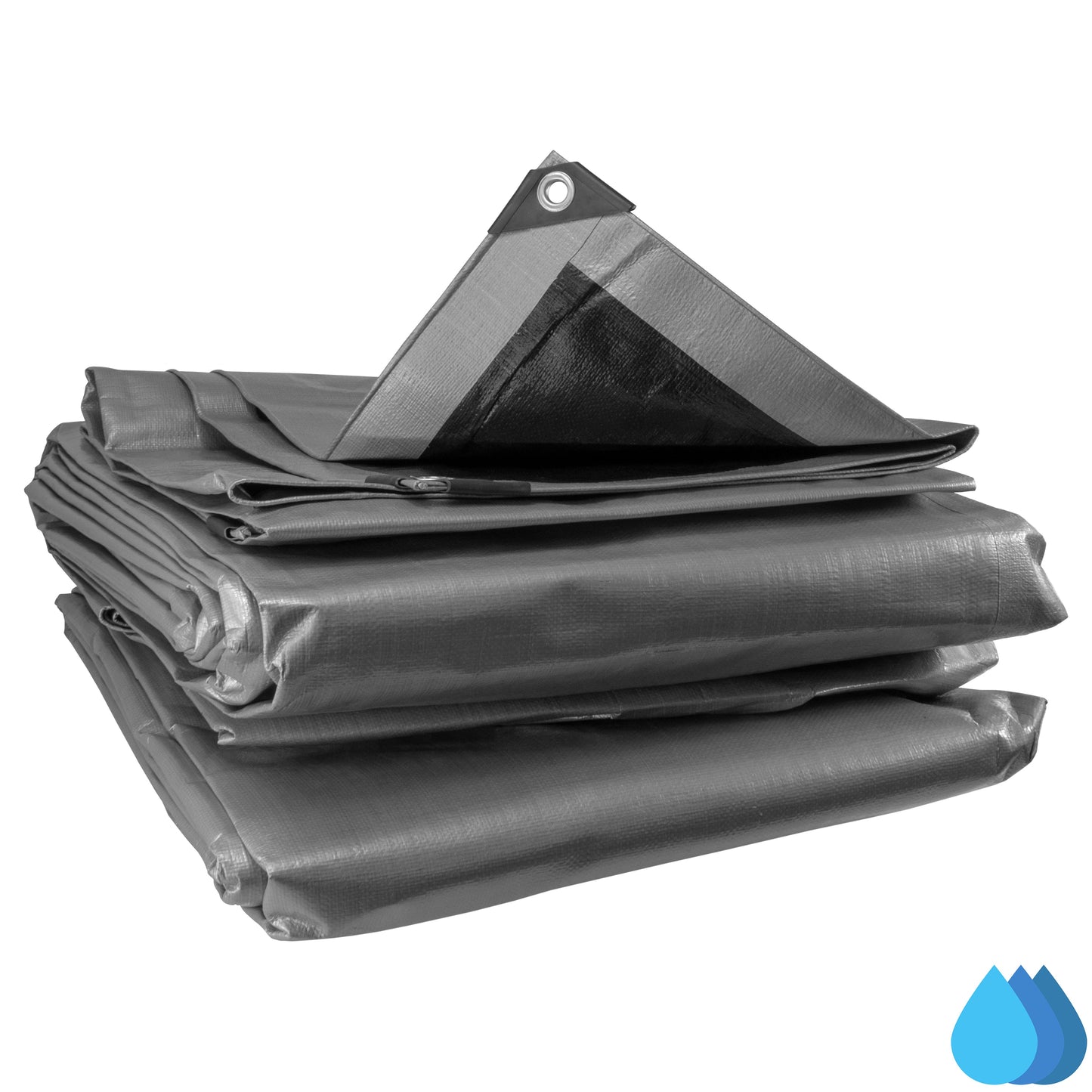 4m x 4m Silver Tarpaulins, XL-Grade 260 GSM