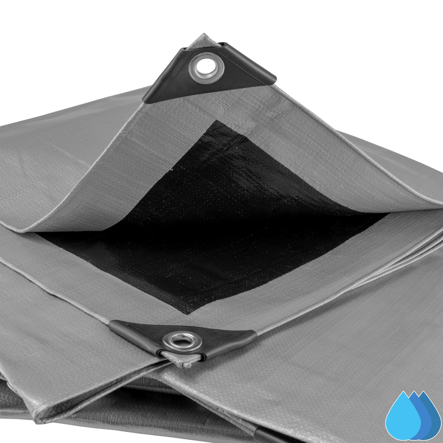4m x 4m Silver Tarpaulins, XL-Grade 260 GSM