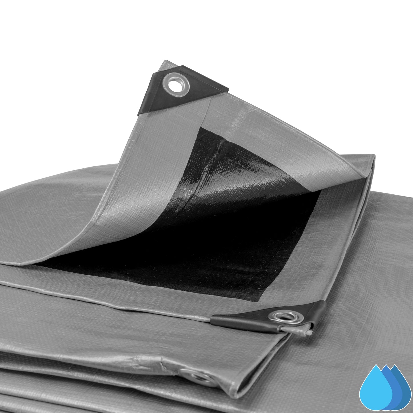 4m x 4m Silver Tarpaulins, XL-Grade 260 GSM