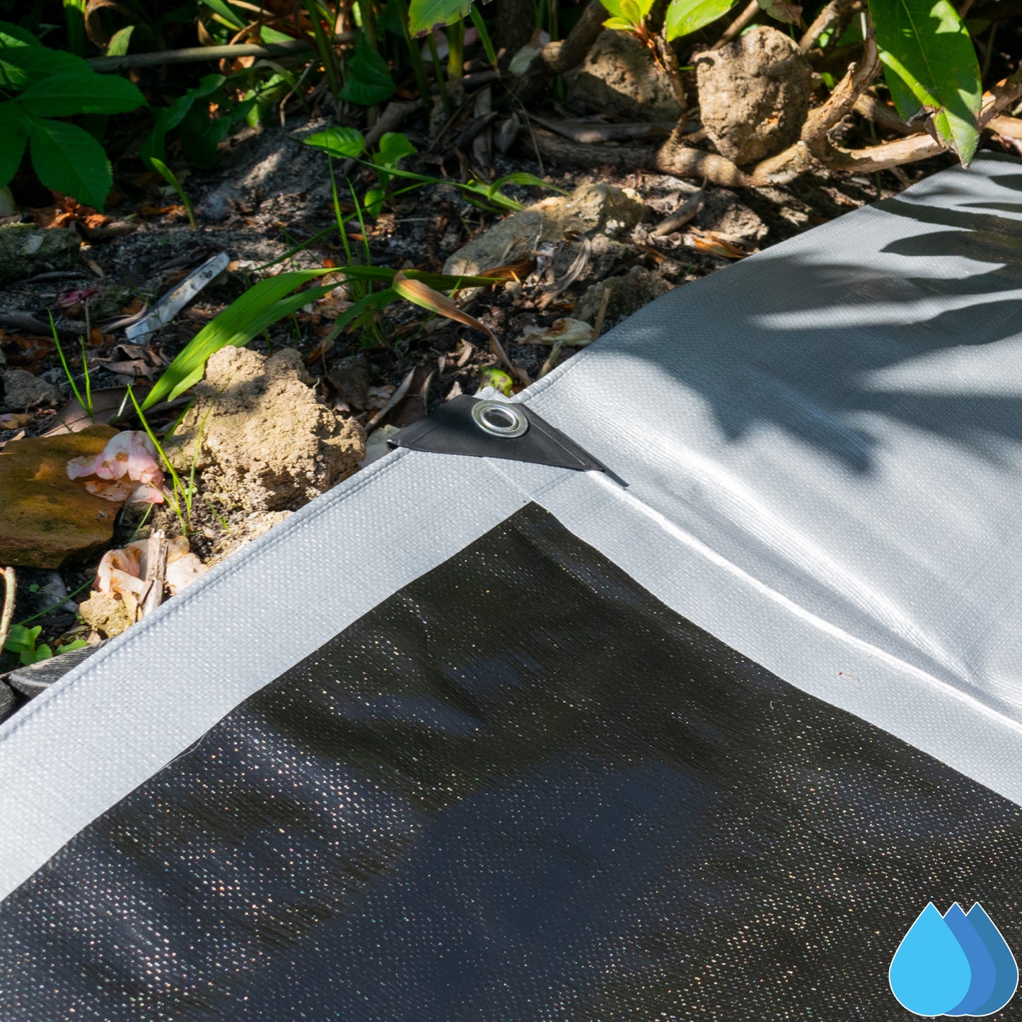 4m x 4m Silver Tarpaulins, XL-Grade 260 GSM