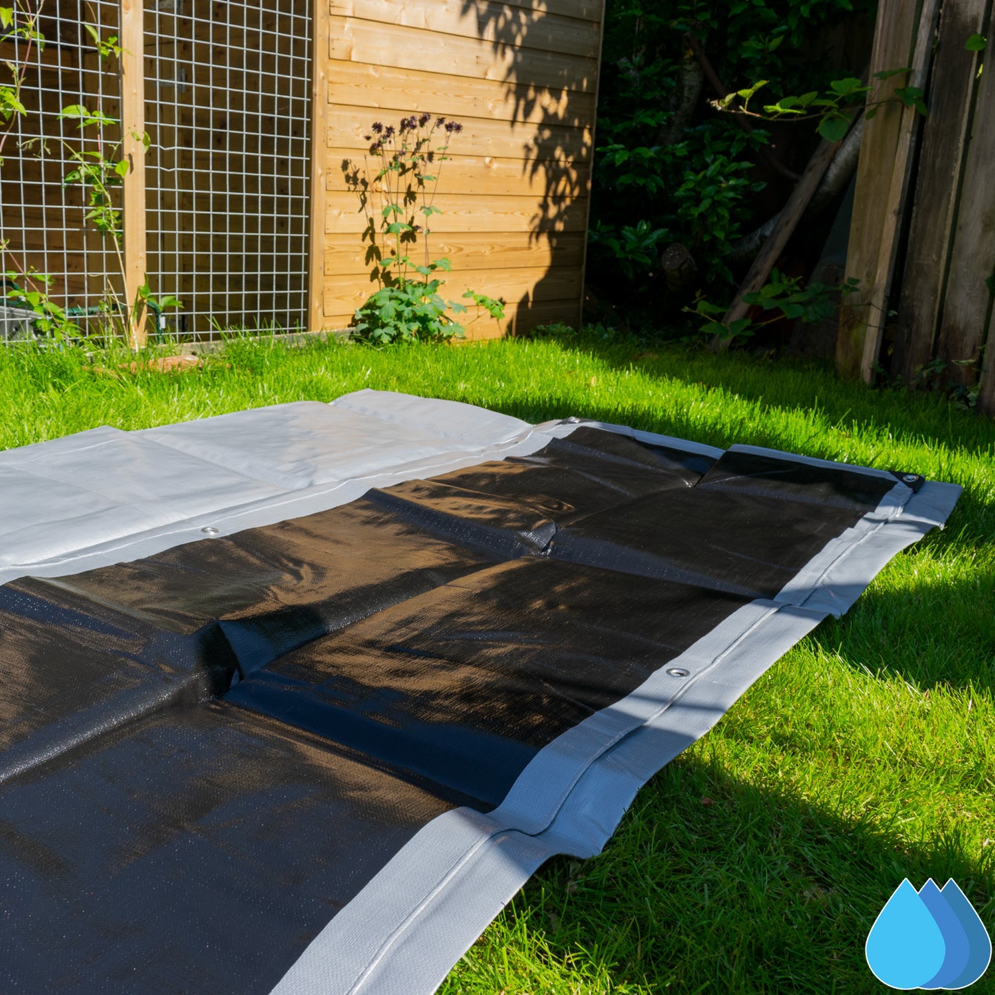 4m x 4m Silver Tarpaulins, XL-Grade 260 GSM