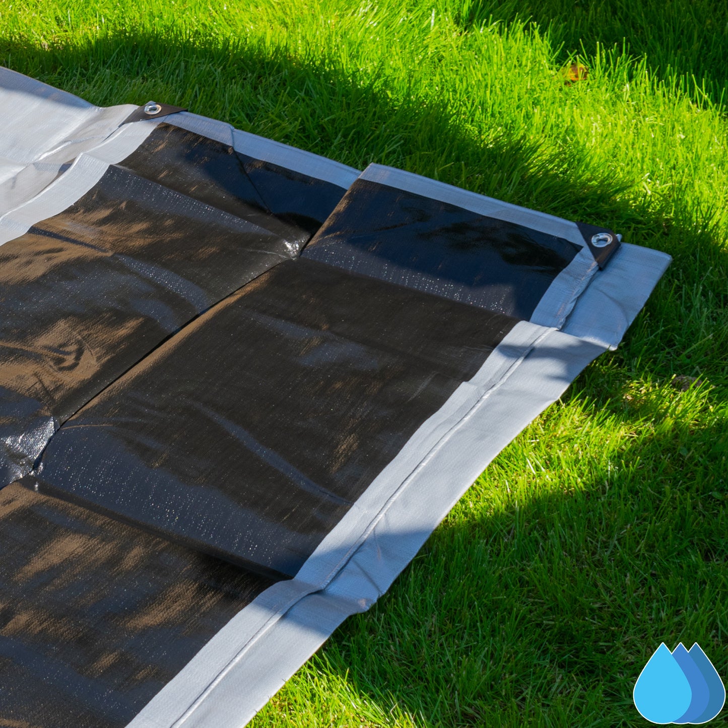 4m x 4m Silver Tarpaulins, XL-Grade 260 GSM