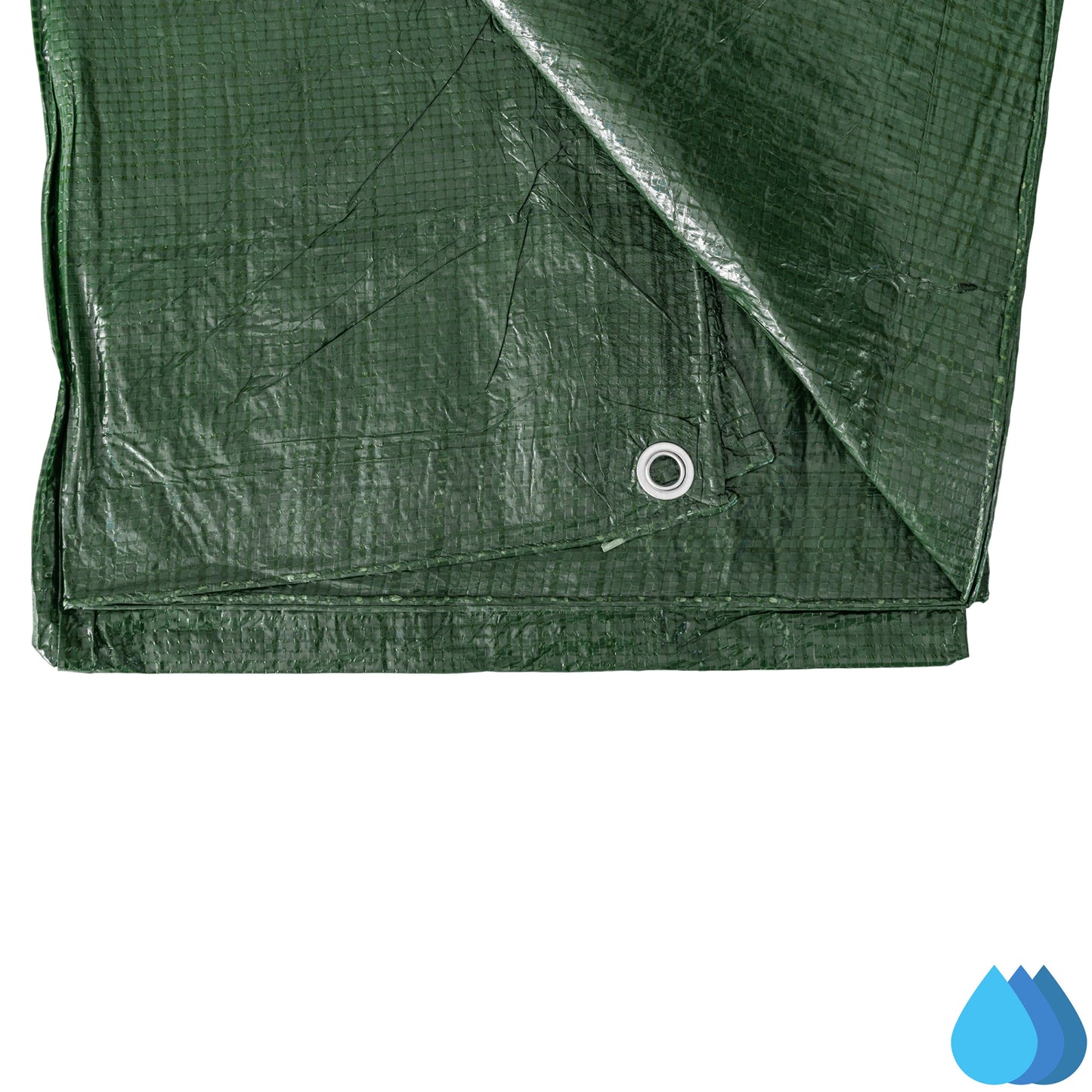 1.5m x 4m Green Tarpaulins, S-Grade 50 GSM