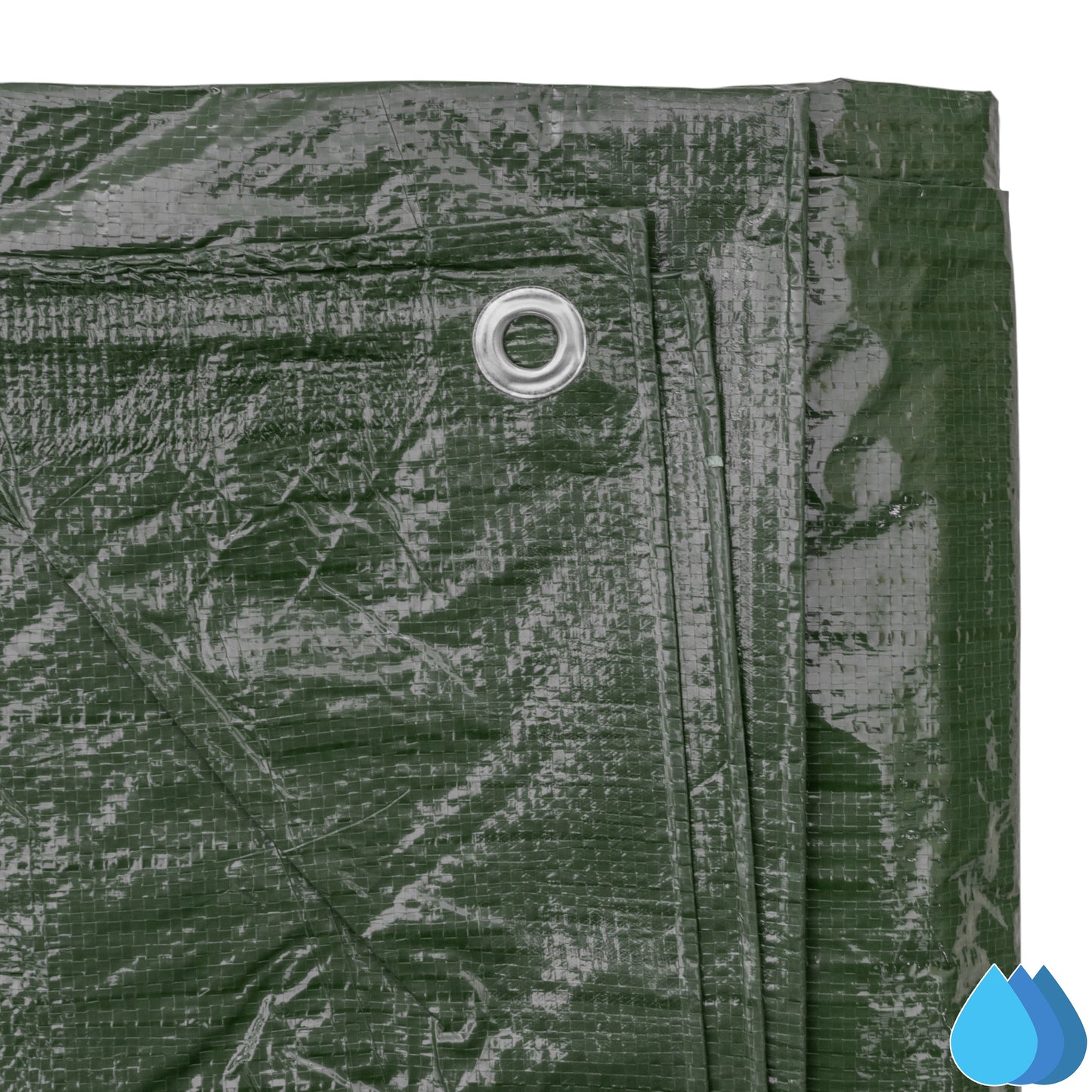 4m x 4m Green Tarpaulins, M-Grade 90 GSM