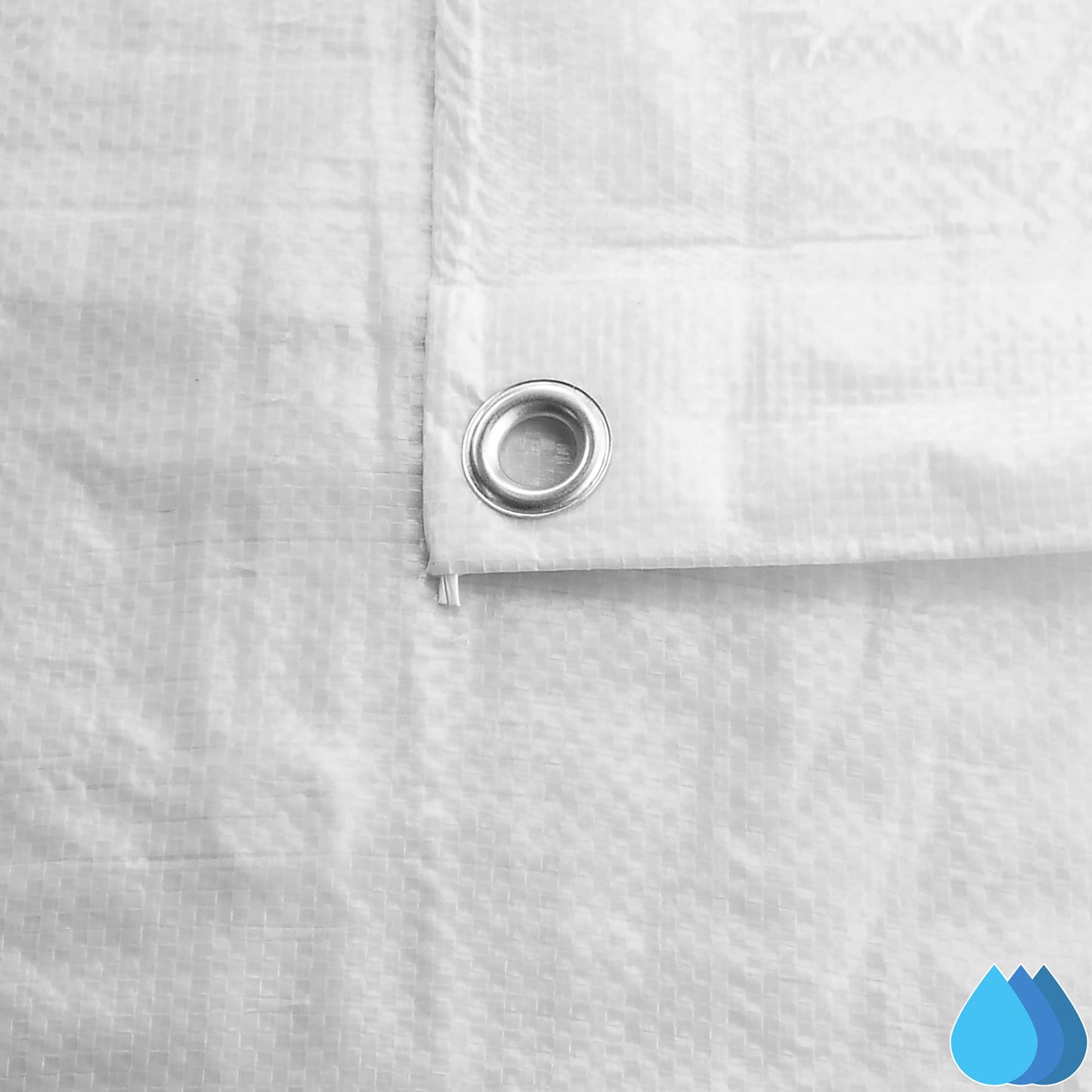 2m x 2m White Tarpaulins, M-Grade 90 GSM