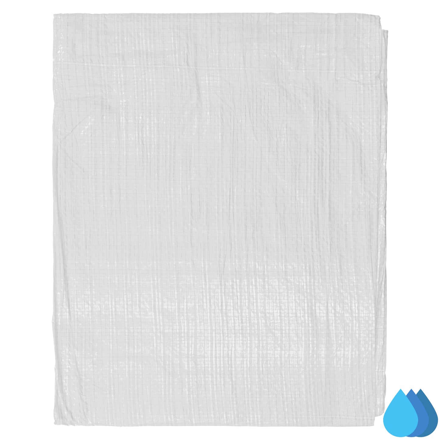 2m x 2m White Tarpaulins, M-Grade 90 GSM