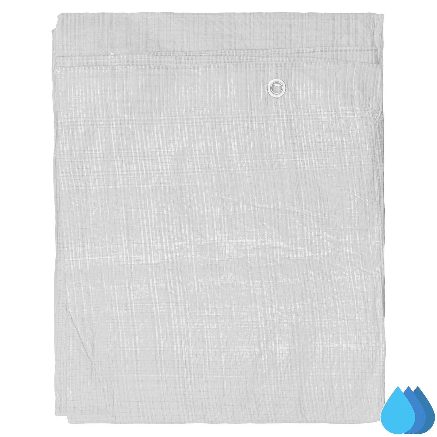 2m x 2m White Tarpaulins, M-Grade 90 GSM