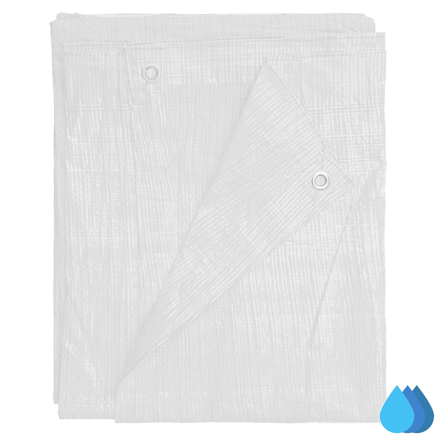 2m x 2m White Tarpaulins, M-Grade 90 GSM