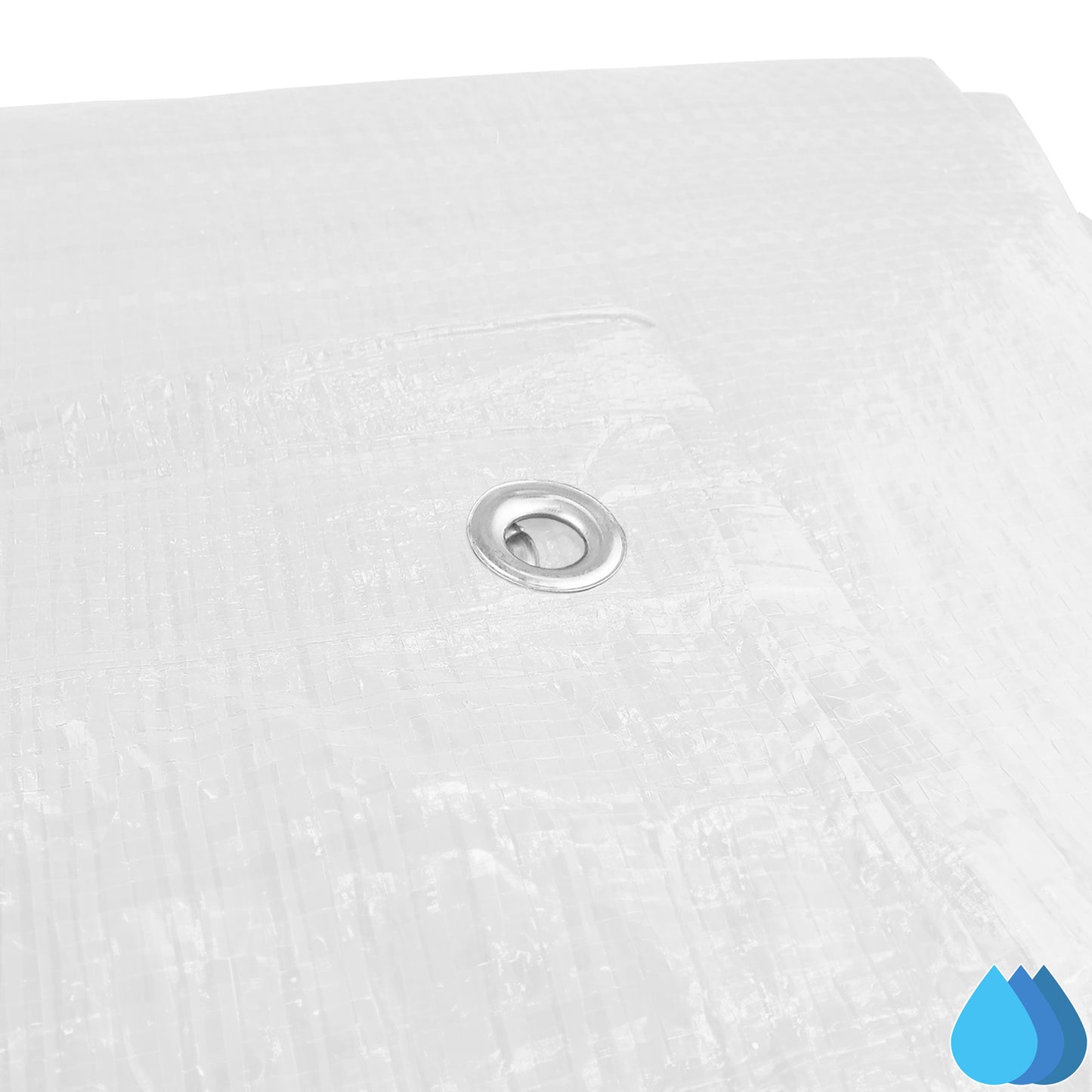 2m x 2m White Tarpaulins, M-Grade 90 GSM