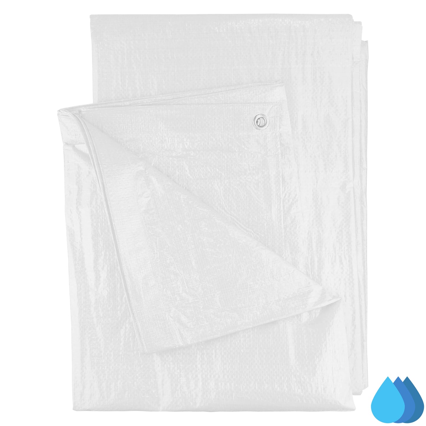 2m x 2m White Tarpaulins, M-Grade 90 GSM