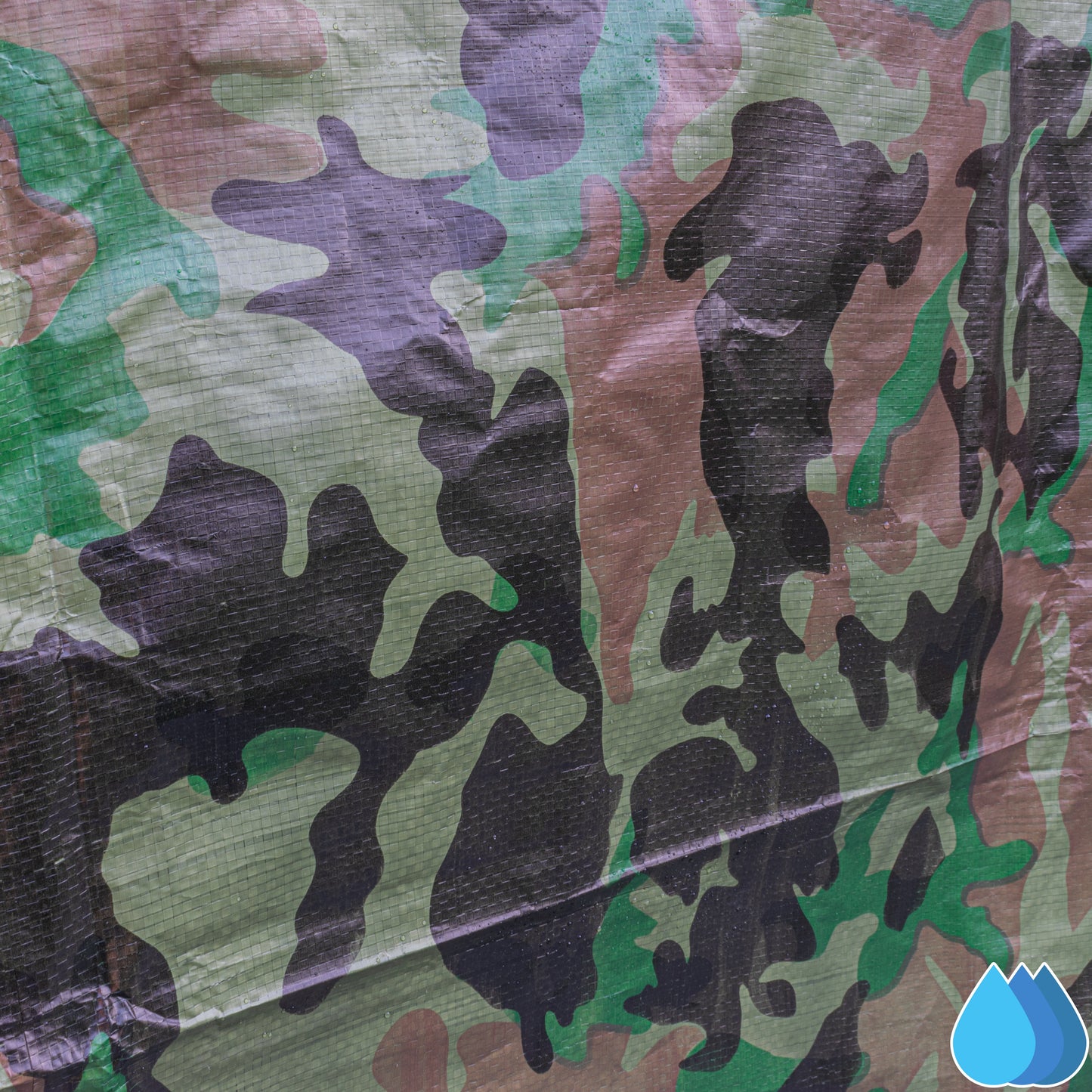 1.5m x 2.4m Camouflage Tarpaulins, Bradas 90 GSM