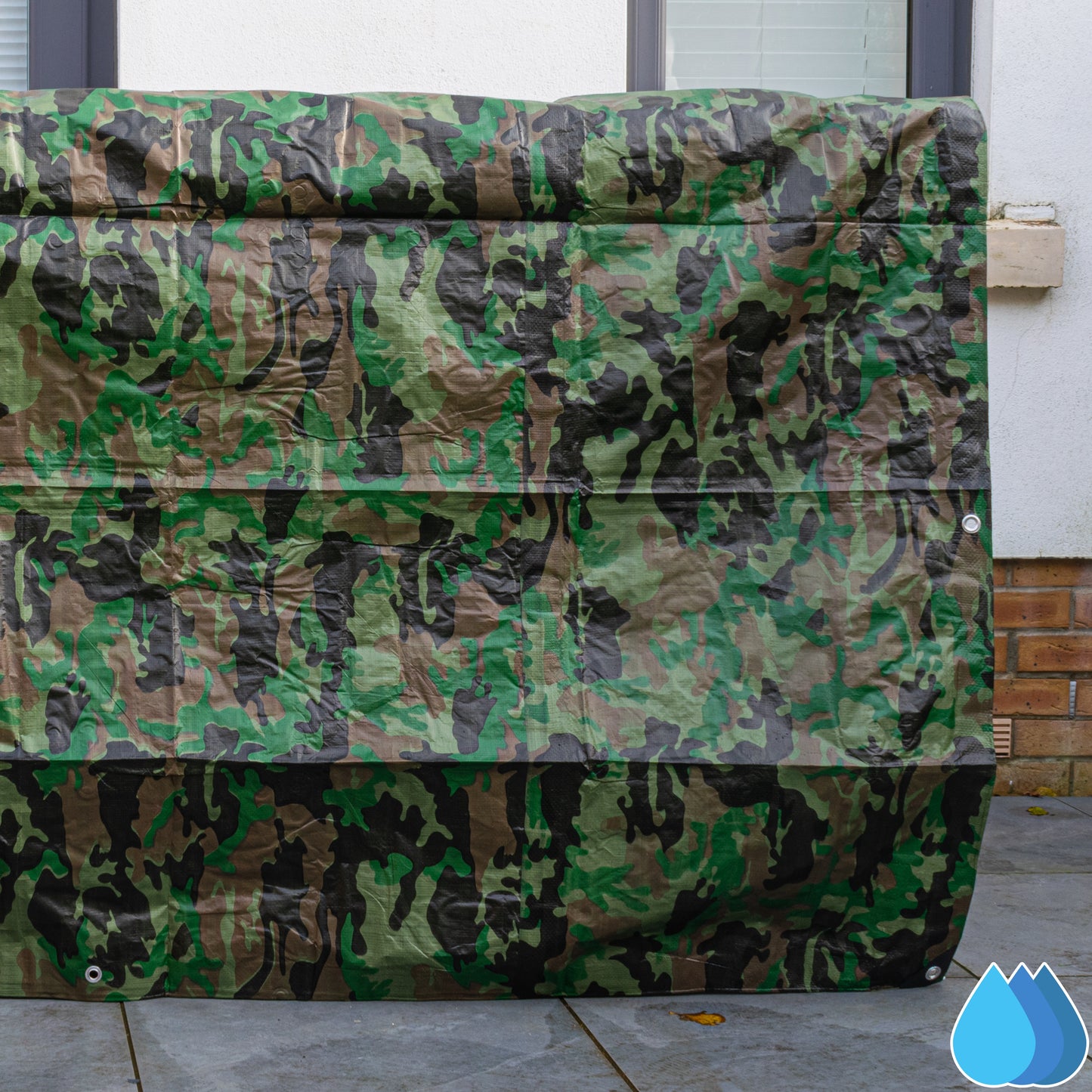 1.5m x 2.4m Camouflage Tarpaulins, Bradas 90 GSM