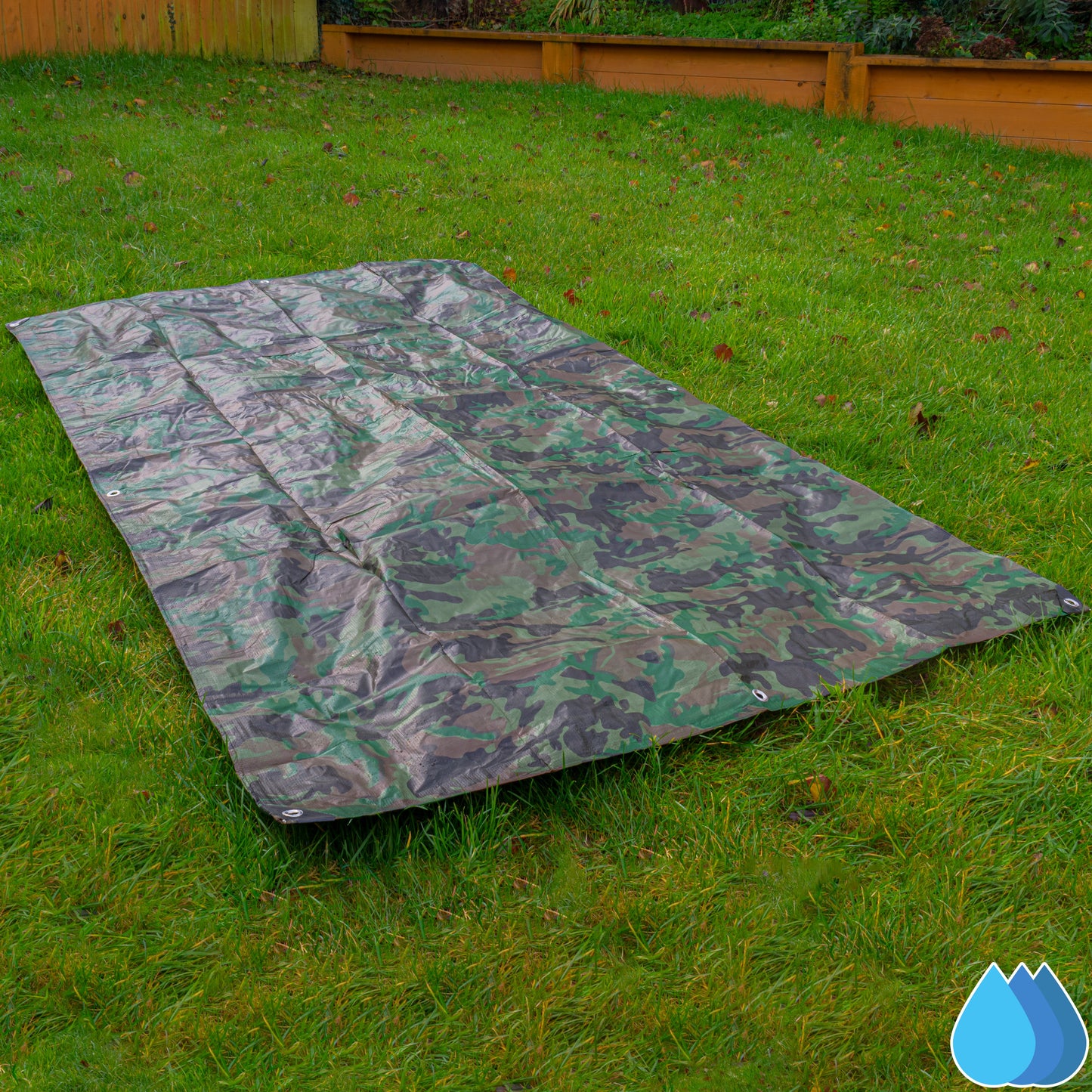 1.5m x 2.4m Camouflage Tarpaulins, Bradas 90 GSM