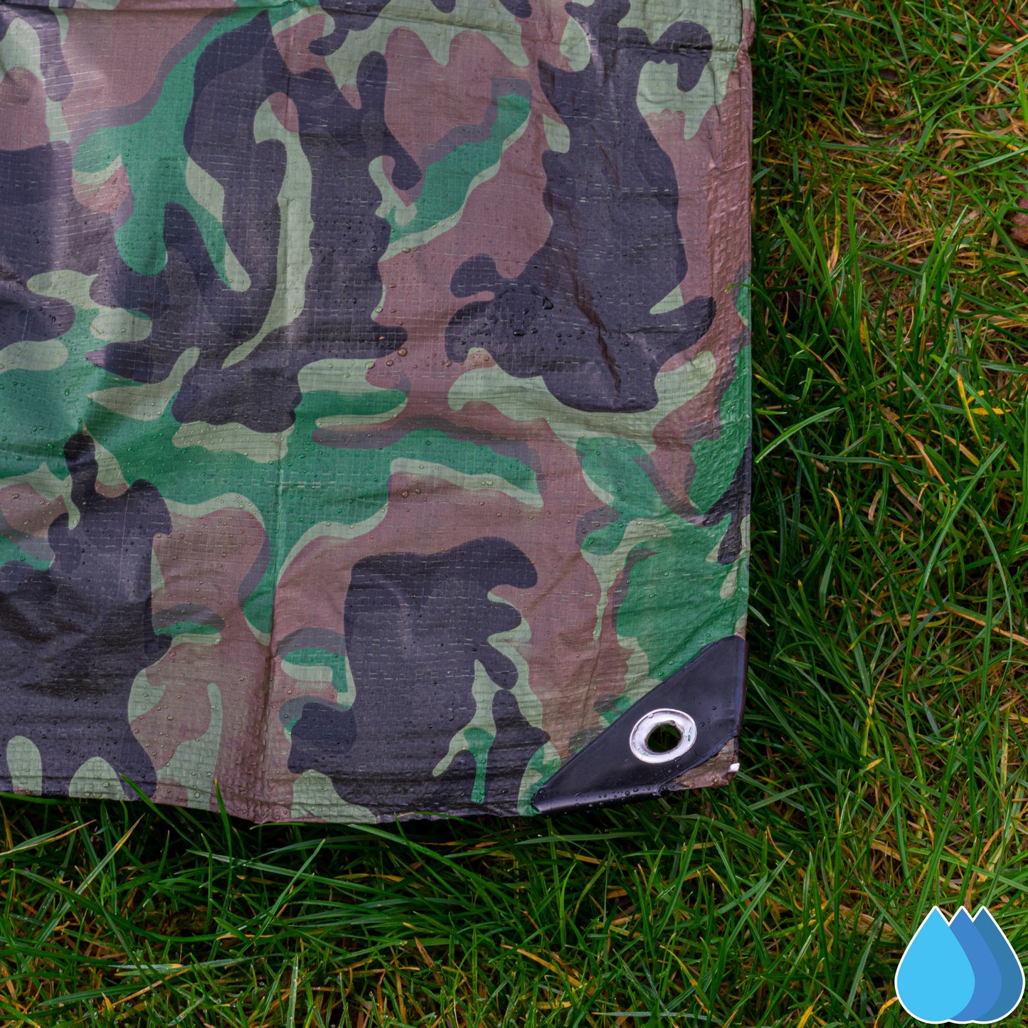 1.5m x 2.4m Camouflage Tarpaulins, Bradas 90 GSM
