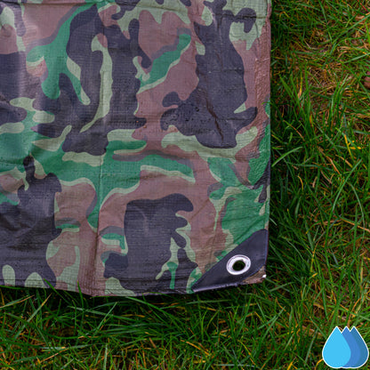5m x 8m Camouflage Tarpaulins, Bradas 90 GSM