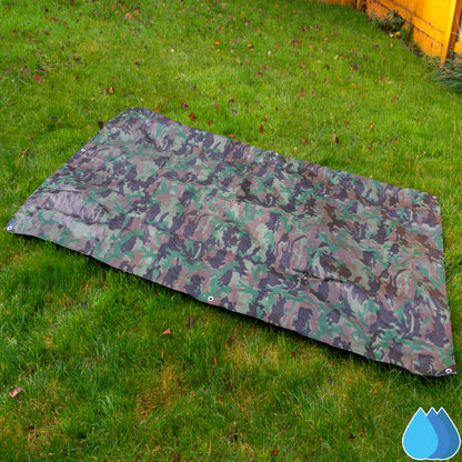 1.5m x 2.4m Camouflage Tarpaulins, Bradas 90 GSM