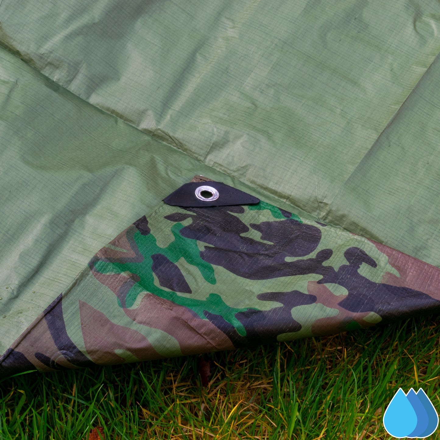 1.5m x 2.4m Camouflage Tarpaulins, Bradas 90 GSM