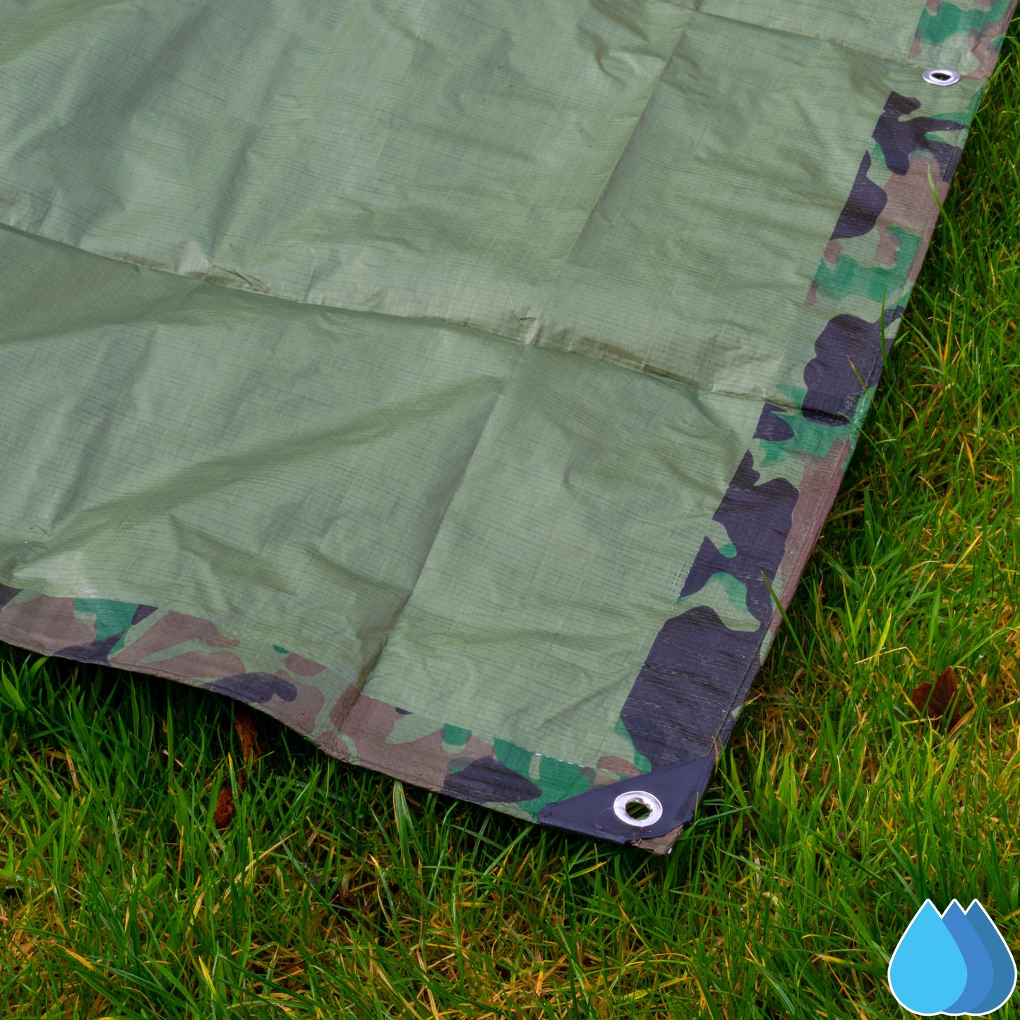 1.5m x 2.4m Camouflage Tarpaulins, Bradas 90 GSM
