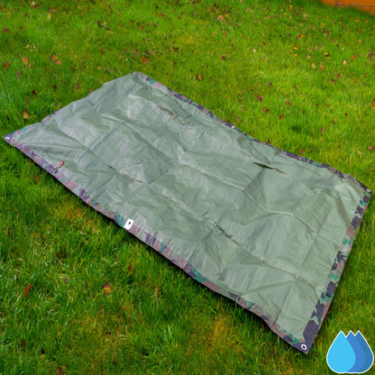 1.5m x 2.4m Camouflage Tarpaulins, Bradas 90 GSM