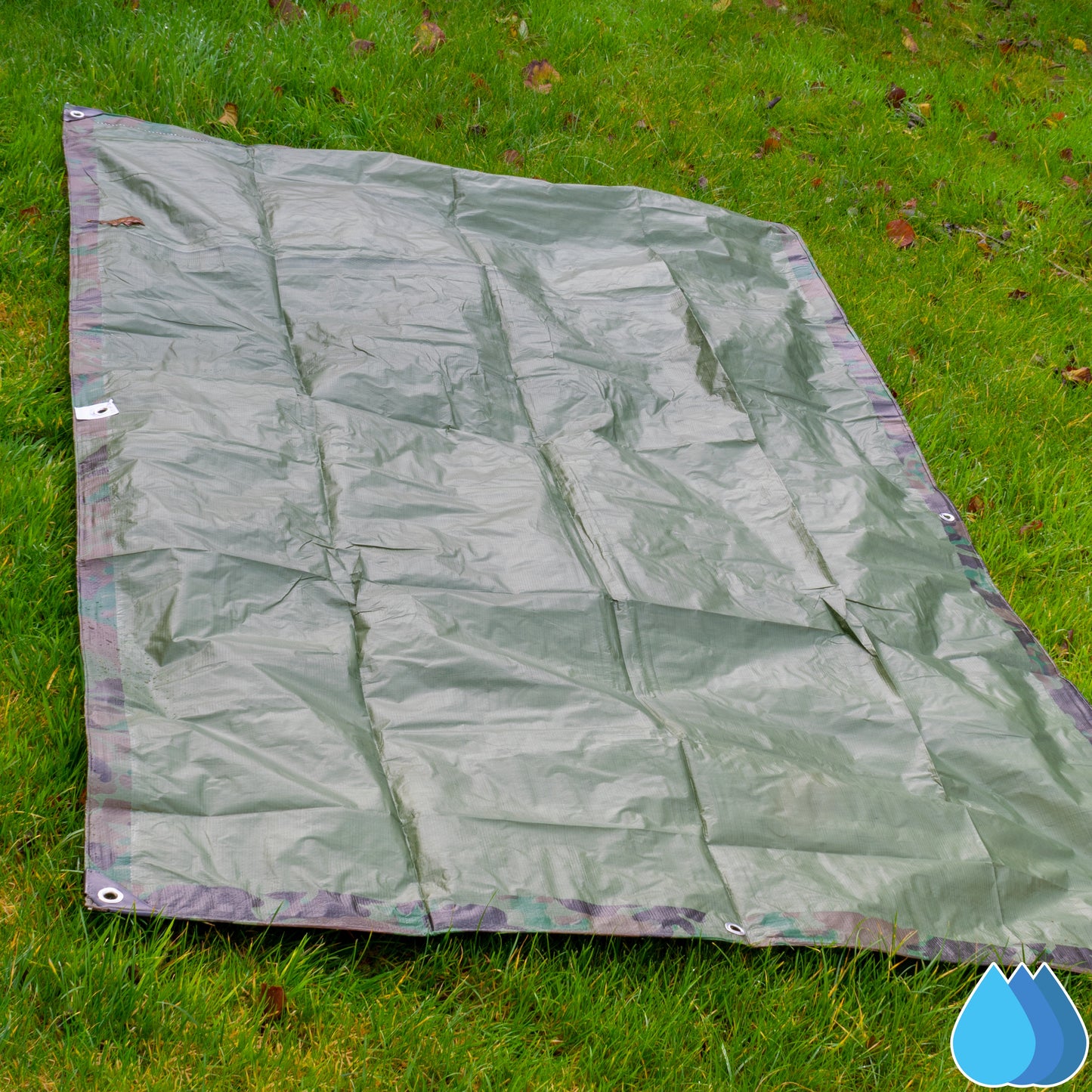 1.5m x 2.4m Camouflage Tarpaulins, Bradas 90 GSM