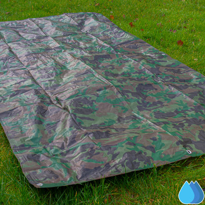 2m x 3m Camouflage Tarpaulins, M-Grade 90 GSM