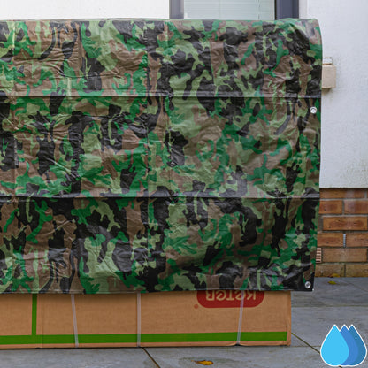 2m x 3m Camouflage Tarpaulins, M-Grade 90 GSM