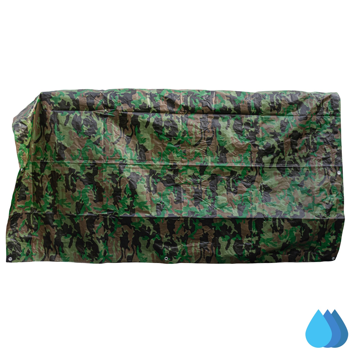 2m x 3m Camouflage Tarpaulins, M-Grade 90 GSM