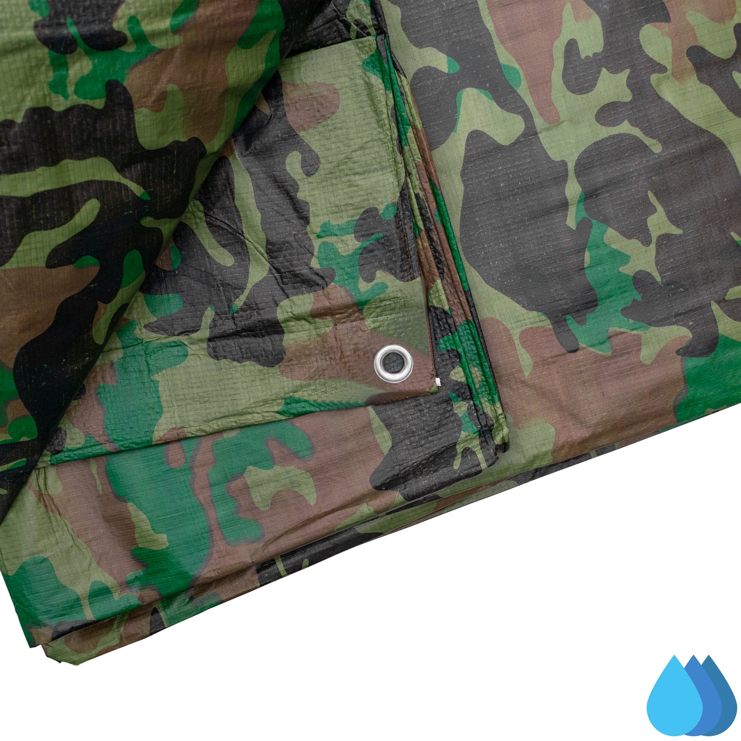 2m x 3m Camouflage Tarpaulins, M-Grade 90 GSM