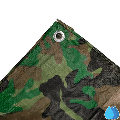 2m x 3m Camouflage Tarpaulins, M-Grade 90 GSM
