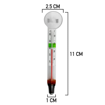 Glass Aquarium Thermometer with Suction Cup