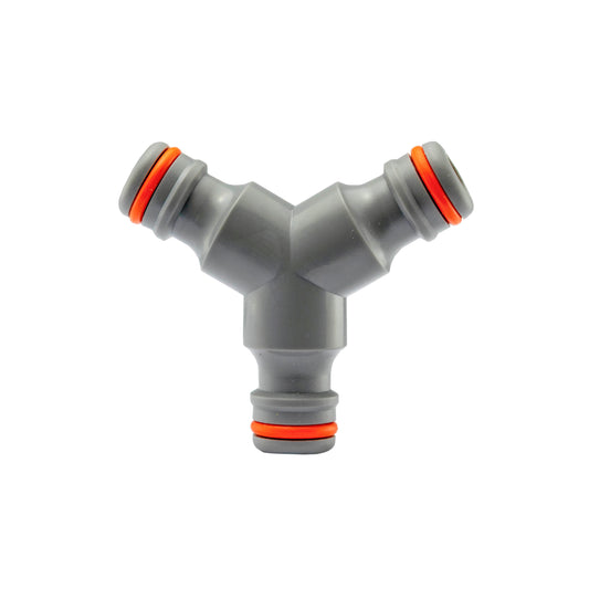 Three Way Male Quick Connector, Grey