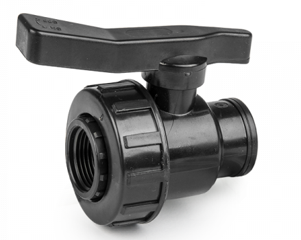 Polypropylene Single Union Female Ball Valve, 3/4"