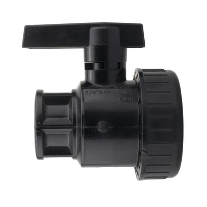 Polypropylene Single Union Female Ball Valve, 3/4"