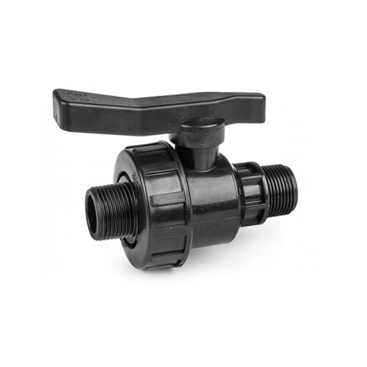 Polypropylene Single Union Male Ball Valve, 3/4"