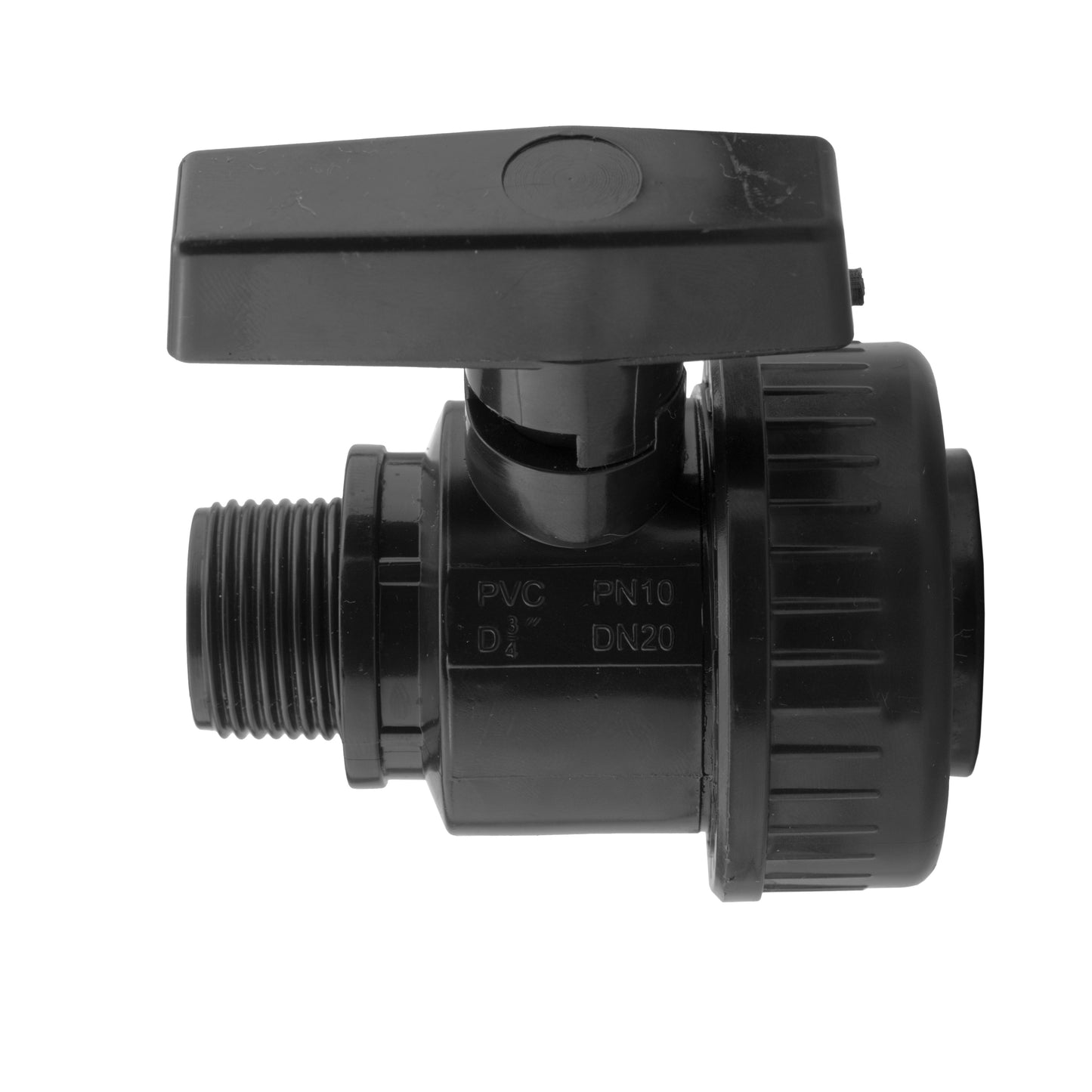 Polypropylene Single Union M-F Thread Ball Valve, 1"