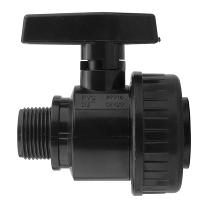 Polypropylene Single Union M-F Thread Ball Valve, 1"