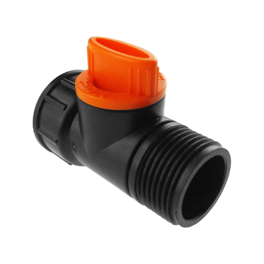 3/4" BSP Female to Male Valve, Black