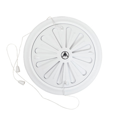 White Adjustable Round Louvre Vent, 80mm - 160mm